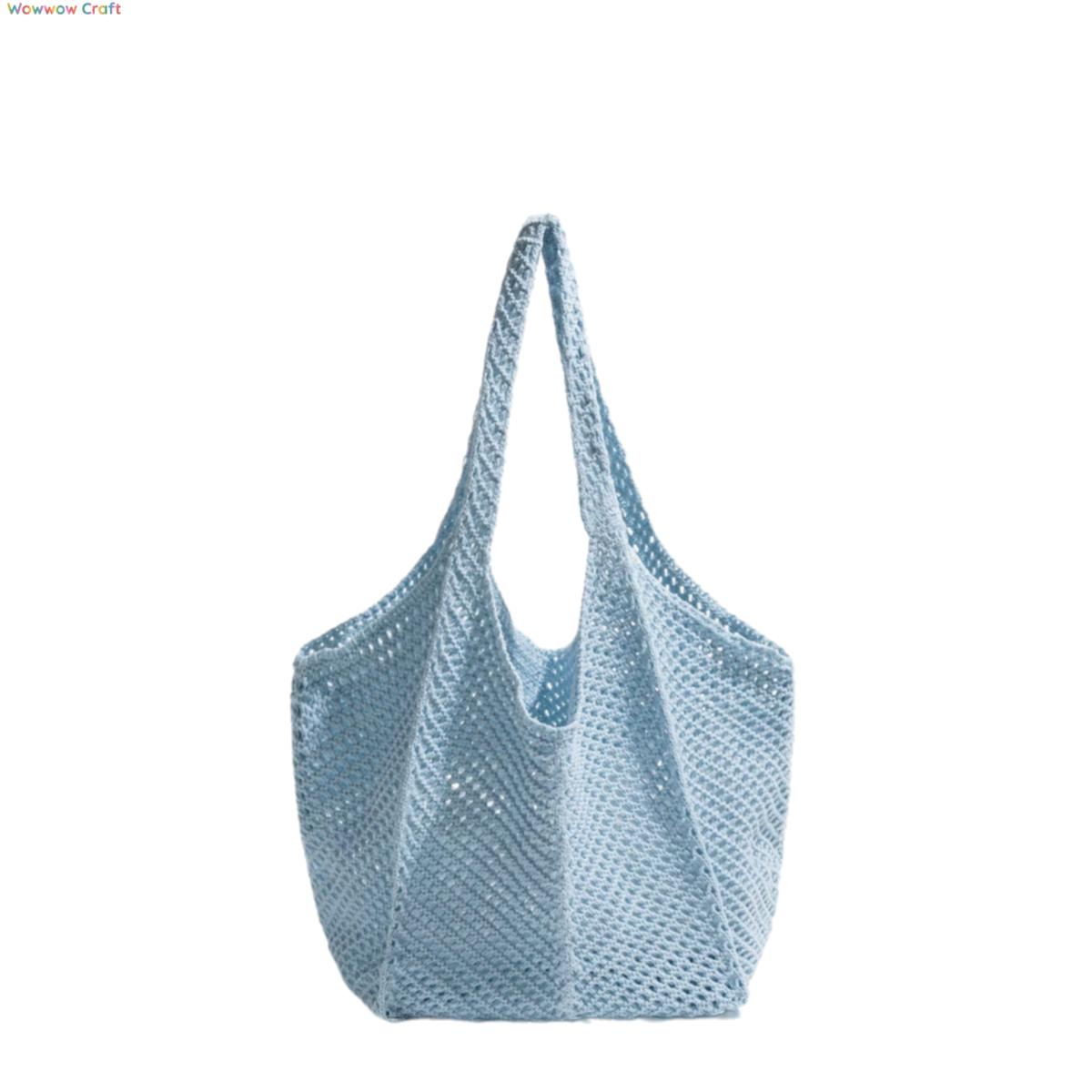 Shoulder Bags,Totes,Crochet Bags,Multicolor Crochet Mesh Tote - Beach Bag for Seaside Vacation